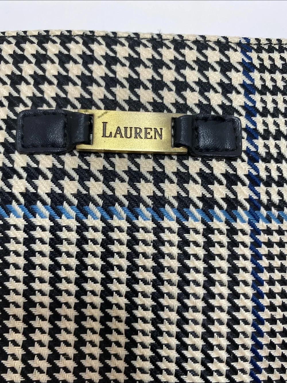 Ralph Lauren Black and Cream Houndstooth Shoulder Bag and Wallet - Picture 3 of 16